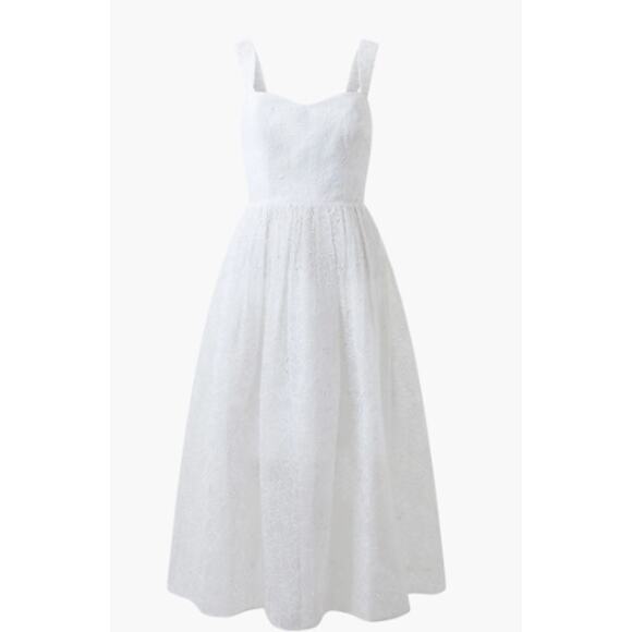 FRENCH‎ CONNECTION Evelyn Sleeveless Lace Midi Dress Size 12 - Picture 7 of 9